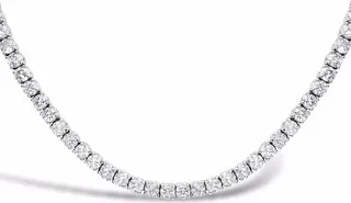 18kt white gold Line diamond necklace