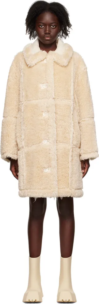 Stand Studio Beige Samira Reversible Faux-Fur Coat