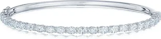 18kt White Gold Oval Diamond Bangle