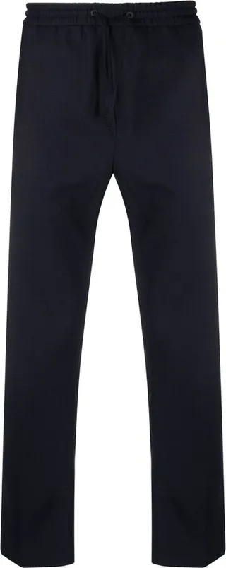 Straight-Leg Drawstring-Waist Trousers