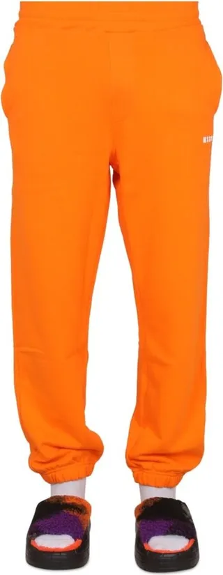 MSGM Logo-Printed Elastic-Waist Track Pants