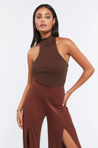 Mock Neck Halter Top