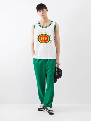 Logo-print Cotton-jersey Tank Top