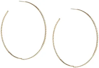 Nude Curb Hoop Earrings