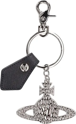 3D orb metal & leather key holder