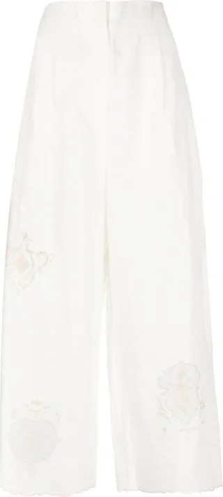 Laurie wide-leg cropped trousers