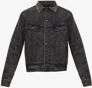 ens Jackston Faded-wash Boxy-fit Denim Jacket