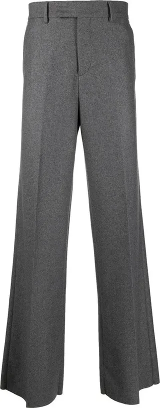 Straight-Leg Marl-Knit Trousers