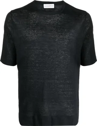 short-sleeved linen T-shirt