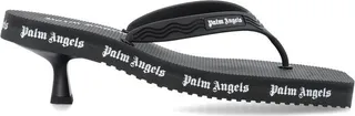 Palm Angels Square Toe Heeled Flip Flops