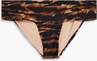 Brussels tiger-print mid-rise bikini briefs