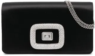 ROGER VIVIER- Viv Cluch Leather Crossbody Bag