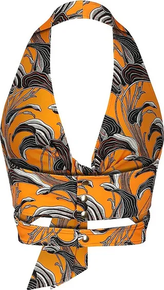 Floral Halter Crop Top