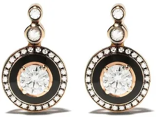 18kt rose gold diamond Mina earrings