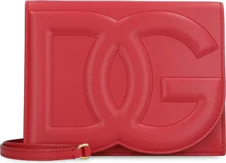 Dg Logo Leather Crossbody Bag