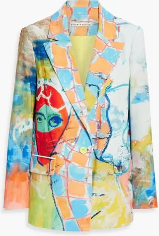 + Kidsuper Denny printed crepe blazer