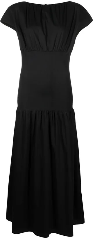 Fitted-Waist Midi Dress