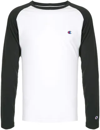 two-tone logo embroidered Tee