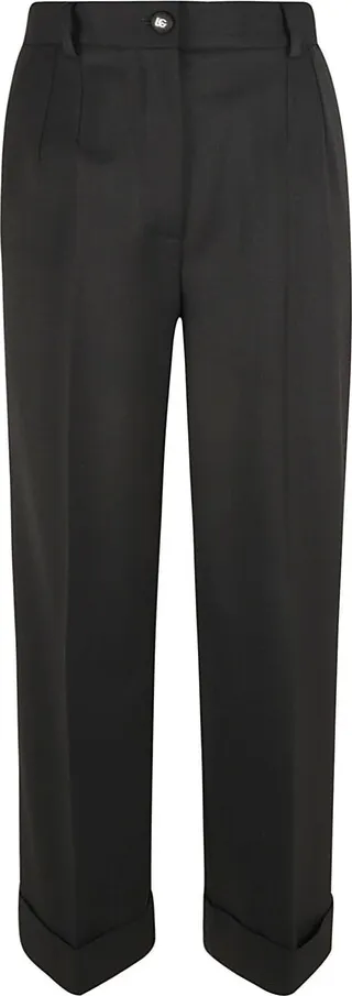 High Waist Buttoned Trousers