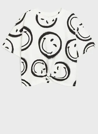 Kids Smiley Print T-Shirt