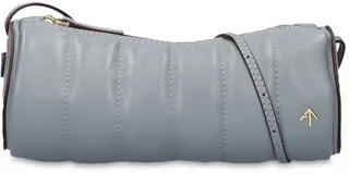 Padded Cylinder leather shoulder bag