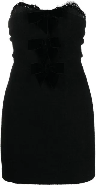 Lace-Trim Strapless Mini Dress