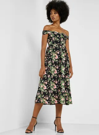 Bardot Floral Print Dress