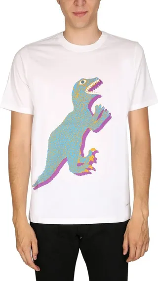 PS Paul Smith Dinosaur Print Crewneck T-Shirt