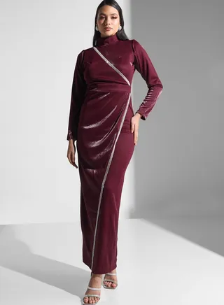 High Neck Mock Dress