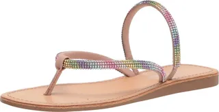 Madden Girl Womens Aurra Slip On Flip Flop Thong Sandals Multi 8.5 Medium (B