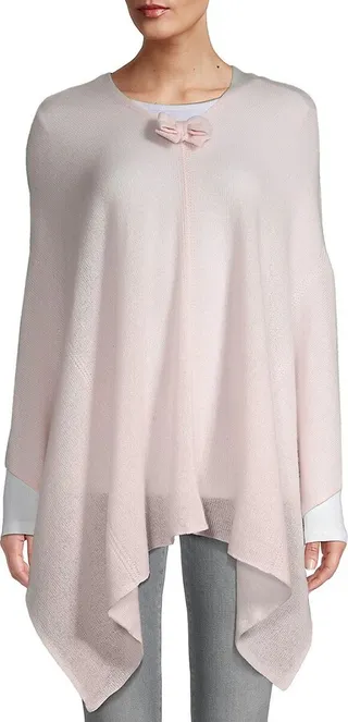 Bow-Knot Cashmere Poncho