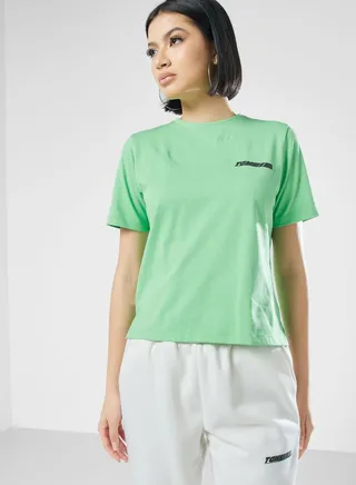 Regular Logo Racer Printed T-Shirt