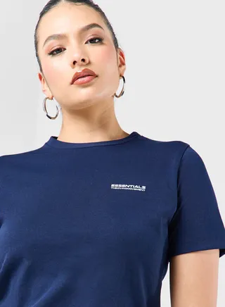 Regular Logo Space Printed T-Shirt