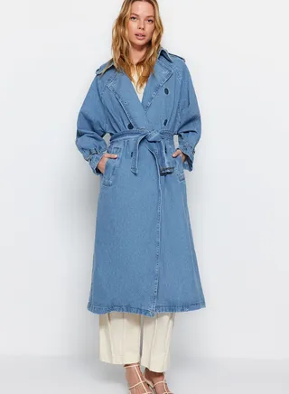 Denim Longline Coat