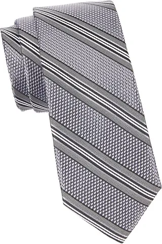 Striped Silk Jacquard Tie