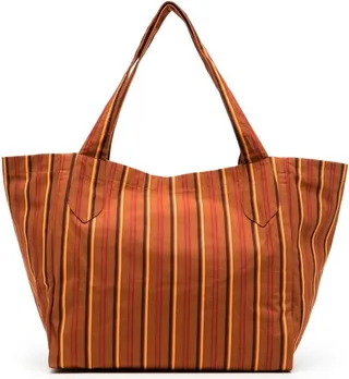 Stripe Print Tote Bag