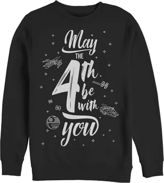 Men's Star Wars May the Fourth Starry Icons Sweatshirt - Black - Small