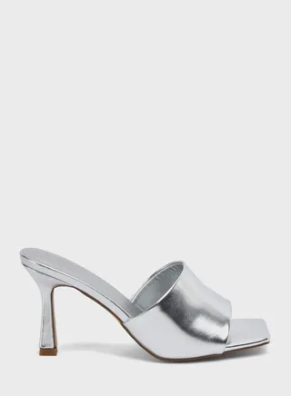 One Strap Mid Heel Sandals