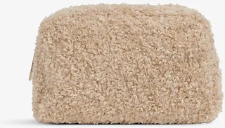 Cream Corrine Fluffy Borg Pouch