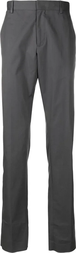 Slim-Leg Cotton Trousers