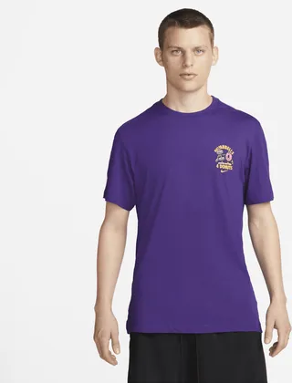 Nike Men's Dri-FIT Training T-Shirt in Purple
