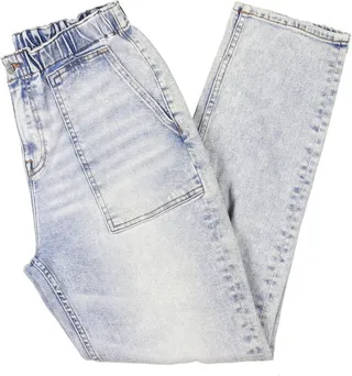 Womens Denim Destroyed High-Waist Jeans