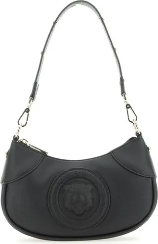 Just Cavalli Logo-Embossed Zipped Shoulder Bag