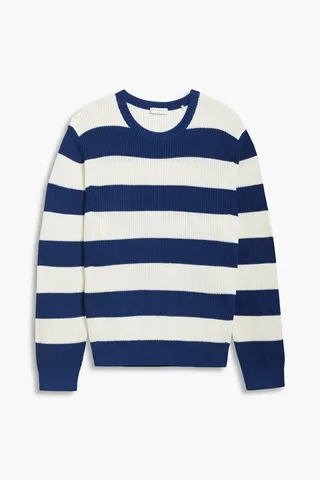 Johnny ribbed striped wool-blend sweater