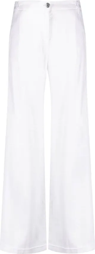 Straight-Leg Linen-Blend Trousers