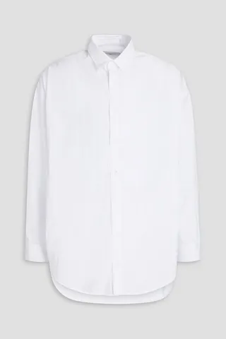 Oversized cotton-poplin shirt