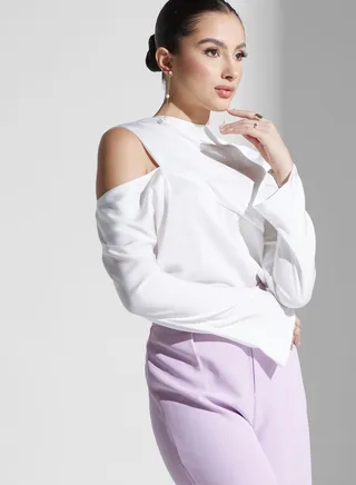 High Neck Cut Out Top
