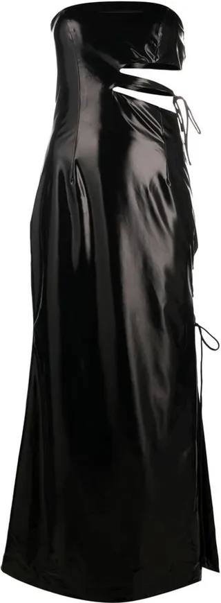 Strapless Cut-Out Maxi-Dress