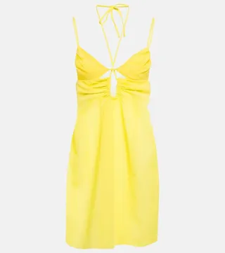 Cutout halterneck minidress