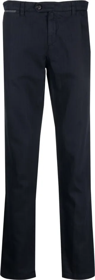Straight-Leg Cotton Trousers